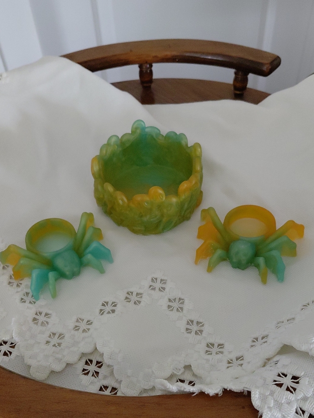 Set Of 3 Handcrafted Halloween Candle Holders